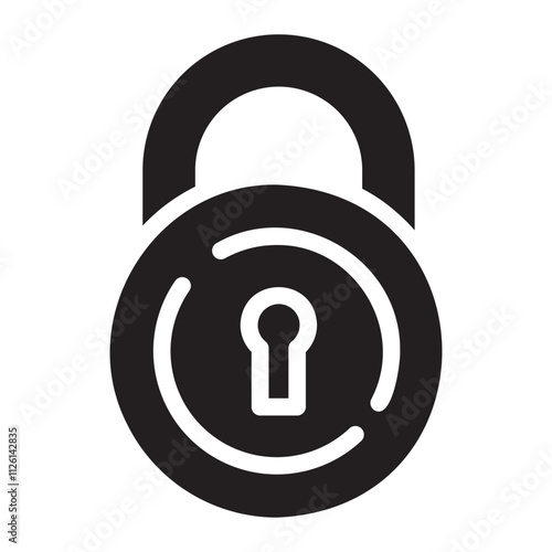 Padlock glyph icon