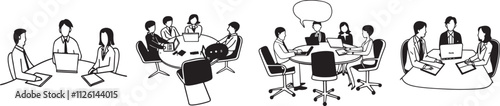 Office Meeting Icon vector illustration