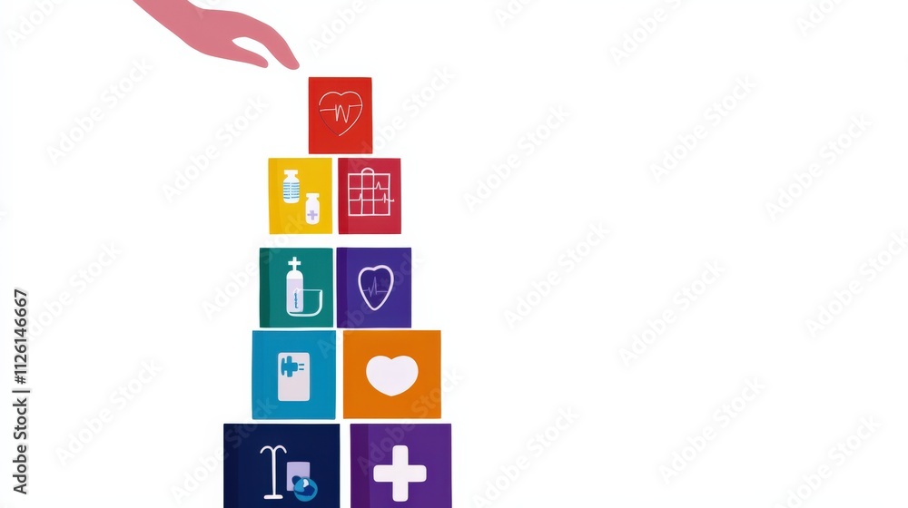 building a healthy lifestyle with essential wellness icons building a healthy lifestyle with essential wellness icons