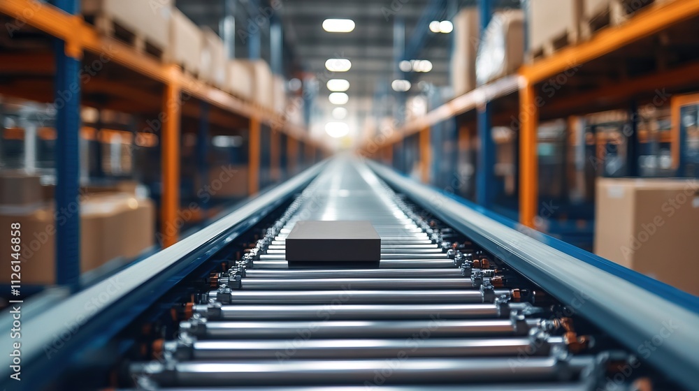 Factory engineer implementing automated material handling systems Factory engineer implementing automated material handling systems
