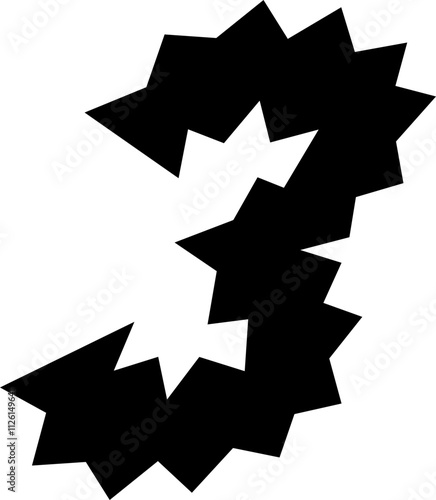 3 ThreeZigzag Wavy Number Distorted Italic Free Download 3 ThreeZigzag Wavy Number Distorted Italic - GFXLoad