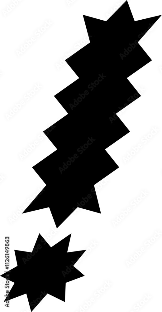 Exclamation Mark Symbol Zigzag Wavy Font Distorted Italic Exclamation Mark Symbol Zigzag Wavy Font Distorted Italic
