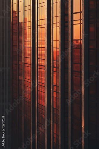 Wallpaper Mural Sunset Glow Through Geometric Window Panes Torontodigital.ca