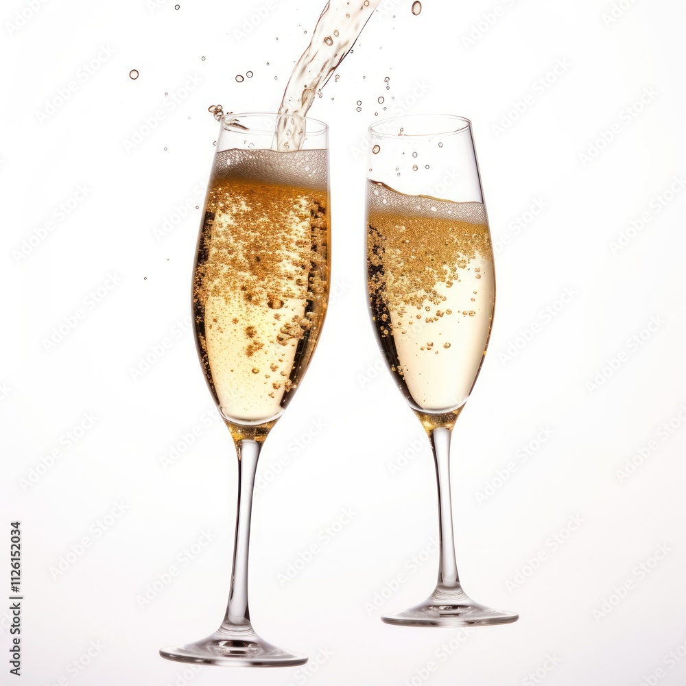 Celebration champagne cocktail glass. Celebration champagne cocktail glass.