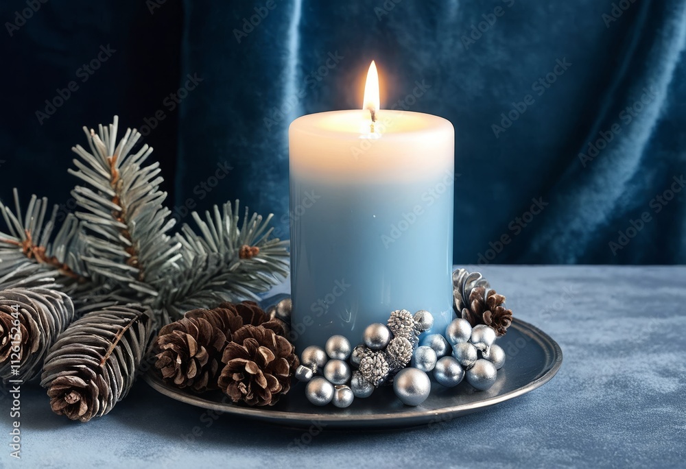 A cozy Christmas featuring inexpensive candles and decorations with a warm holiday atmosphere A cozy Christmas featuring inexpensive candles and decorations with a warm holiday atmosphere