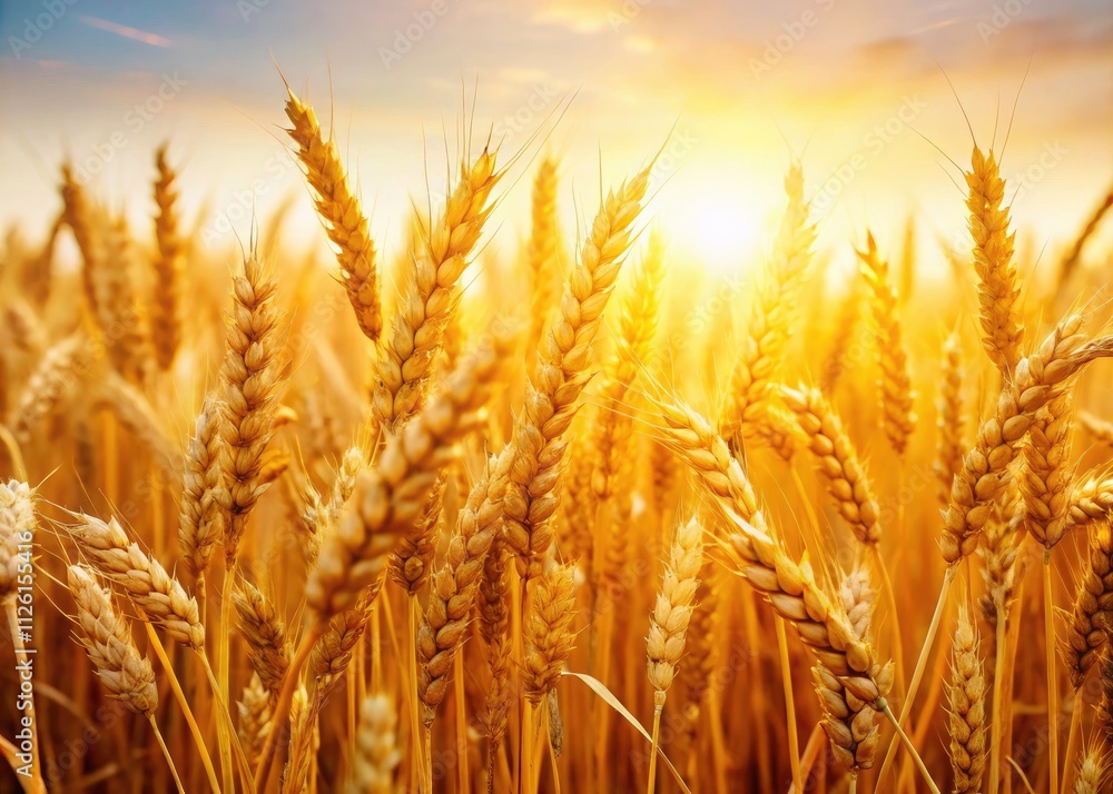 Macro Wheat Field Border, Close-up Golden Wheat, Rural Landscape, Summer Harvest, Agricultural Photography, Nature Detail, Isolated Wheat Stalks Macro Wheat Field Border, Close-up Golden Wheat, Rural Landscape, Summer Harvest, Agricultural Photography, Nature Detail, Isolated Wheat Stalks