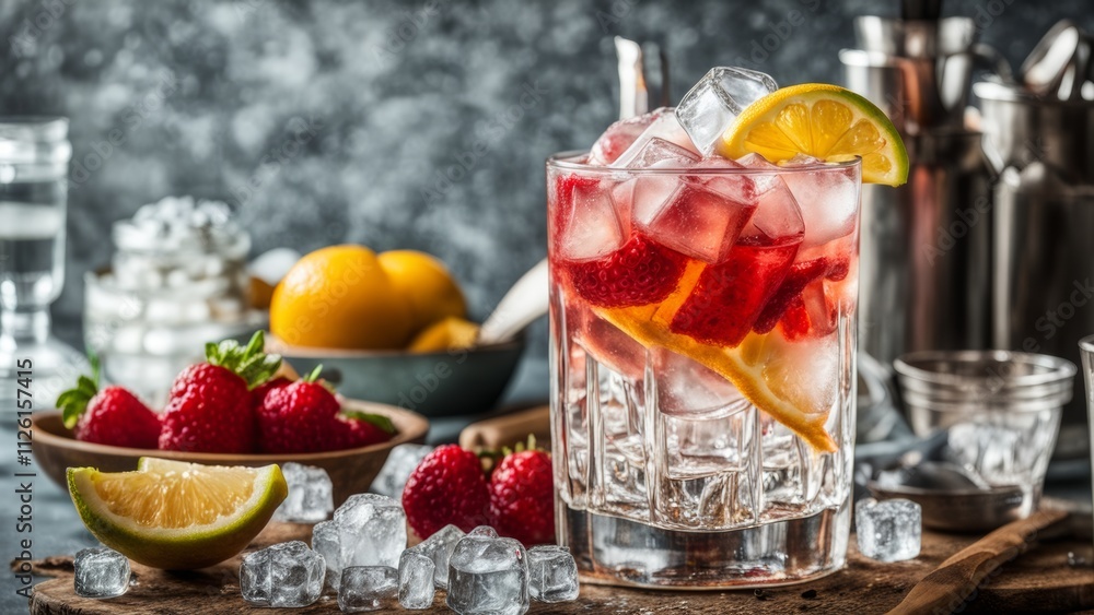 cocktail with fruits cocktail with fruits
