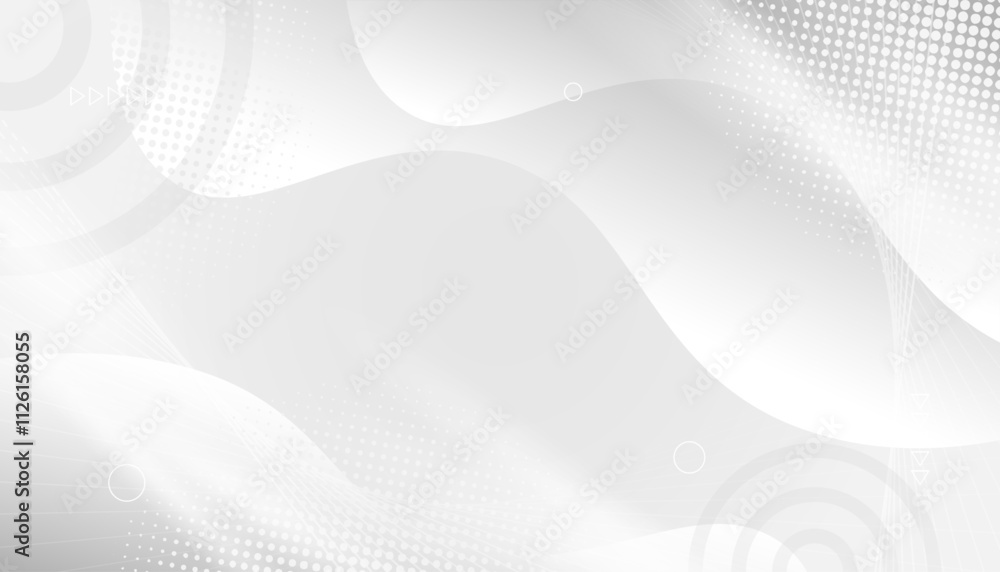 Abstract Monochrome Background with Waves and Dots Abstract Monochrome Background with Waves and Dots