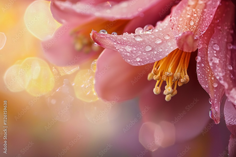 Fototapeta premium Close-up of a pink gum nut flower from a eucalyptus tree.