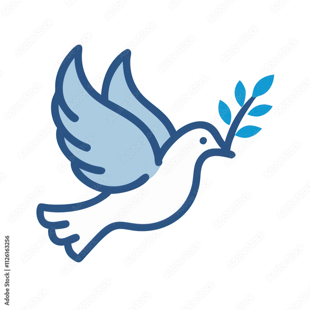 Peace Dove with Olive Branch Against Peace Dove with Olive Branch Against
