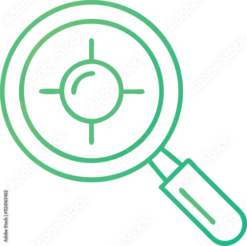 Magnifying glass icon or search icon style vector design  and illustration 