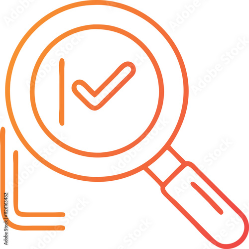 Magnifying glass icon or search icon style vector design  and illustration 