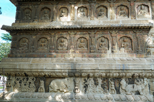 Vajra Throne Pagoda of Wuta Temple (Zhenjue Temple, Beijing Stone Carving Art Museum), Beijing, China photo