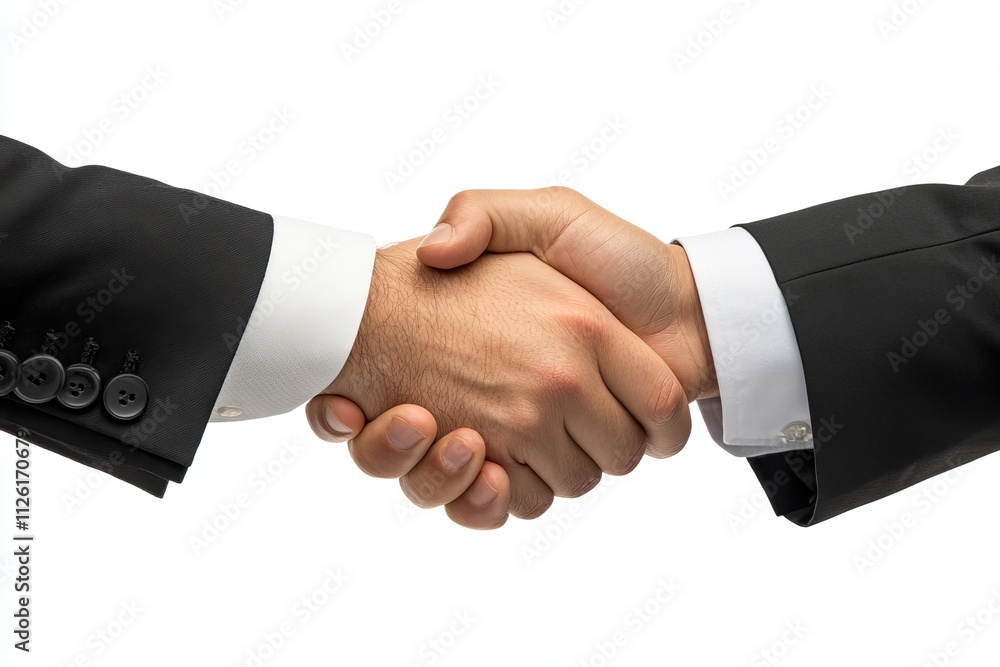 Two men shaking hands in a business setting Two men shaking hands in a business setting