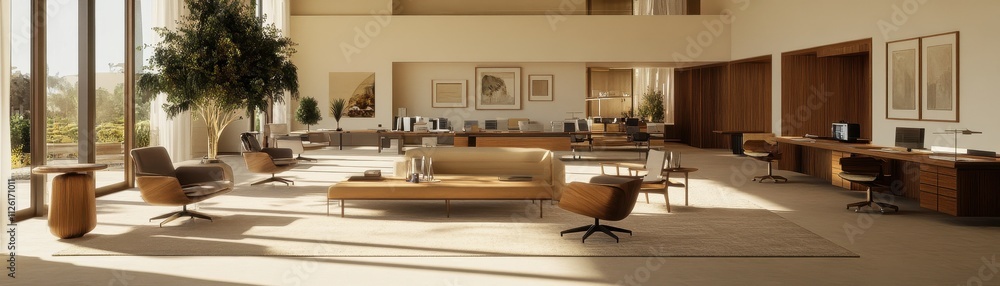 custom made wallpaper toronto digitalElegant and Spacious Modern Living Room with Panoramic Views