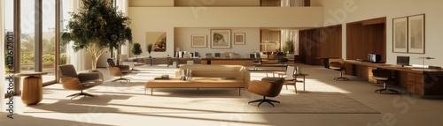 Wallpaper Mural Elegant and Spacious Modern Living Room with Panoramic Views Torontodigital.ca