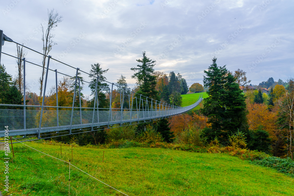 Grub rope bridge, northeast Switzerland