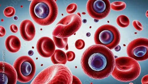 red blood cells flowing