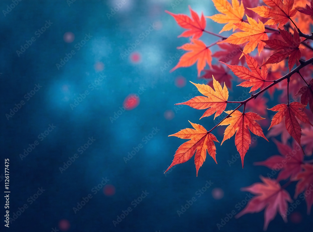 blue autumn foliage abstract background design blue autumn foliage abstract background design