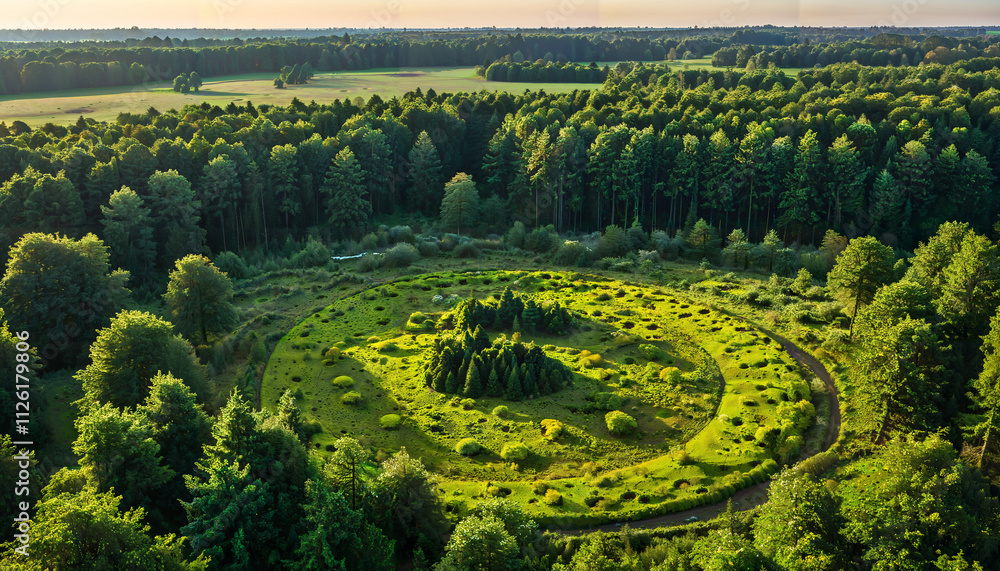 Jardin en spirale au cœur de la forêt Jardin en spirale au cœur de la forêt