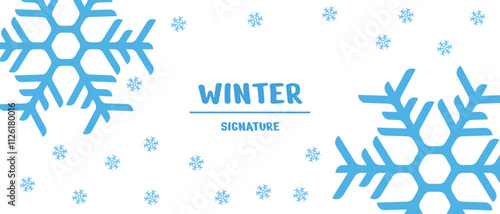 winter background, elegant design with snow flakes, editable vector eps 10.