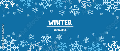 winter background, elegant design with snow flakes, editable vector eps 10.