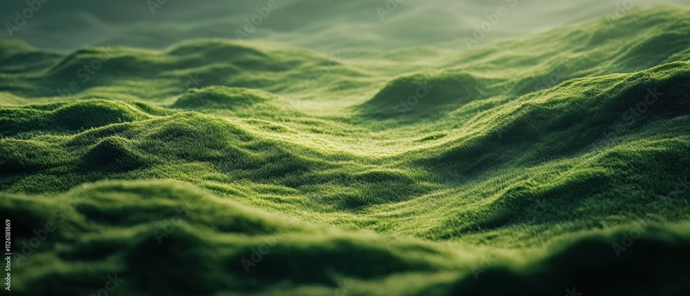 lush green moss covering a serene landscape lush green moss covering a serene landscape