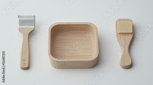 Crafting wooden kitchen tools diy project at home creative crafting minimalist design photo