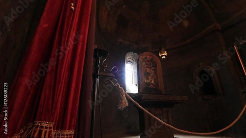 The holy altar inside St. Gevorg Chapel at Khor Virap Monastery photo