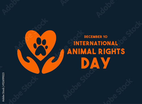 Vector Illustration of International Animal Rights Day. December 10. Flat design vector. Poster, banner, card, background.