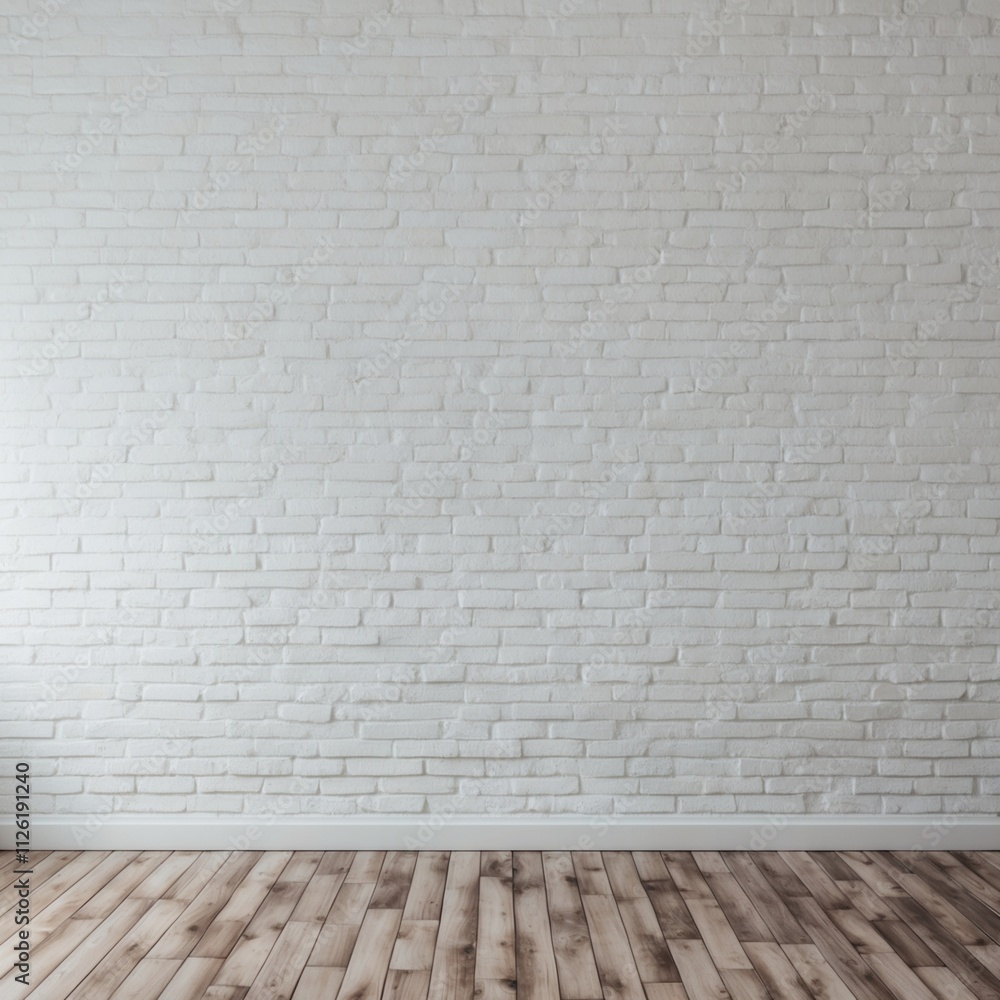 room with brick wall-Generated AI room with brick wall-Generated AI