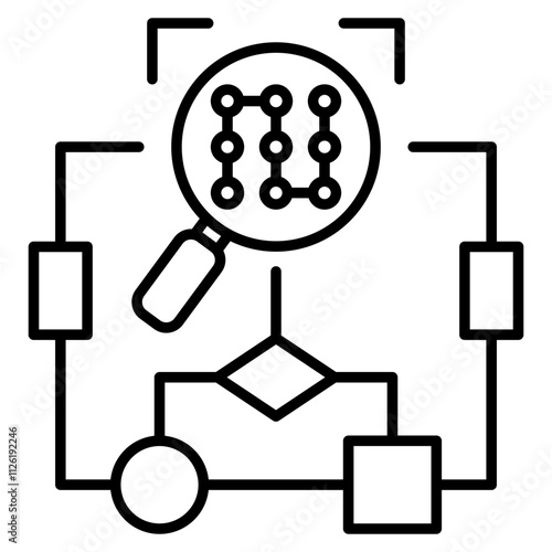 recognition algorithm icon