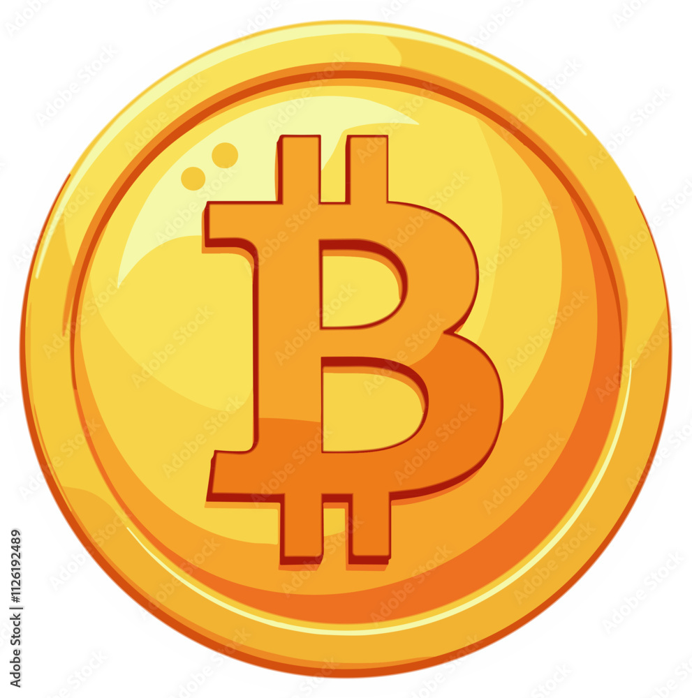 Obraz premium Bitcoin coin icon