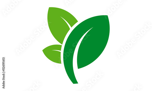 green leaf vector logo
