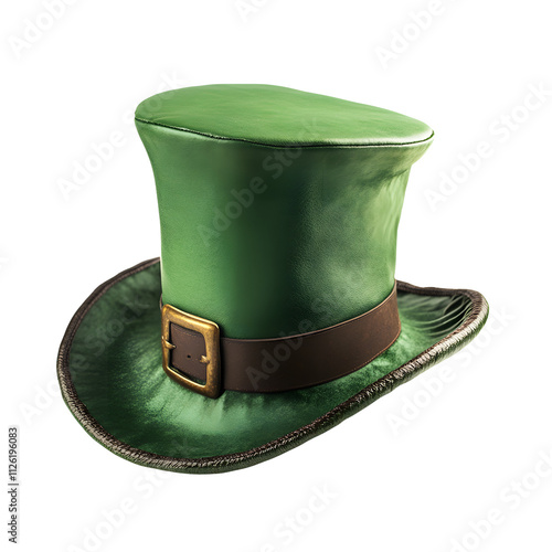 Celebrate st patrick's day with a festive green top hat in a joyful atmosphere capturing the spirit of the holiday