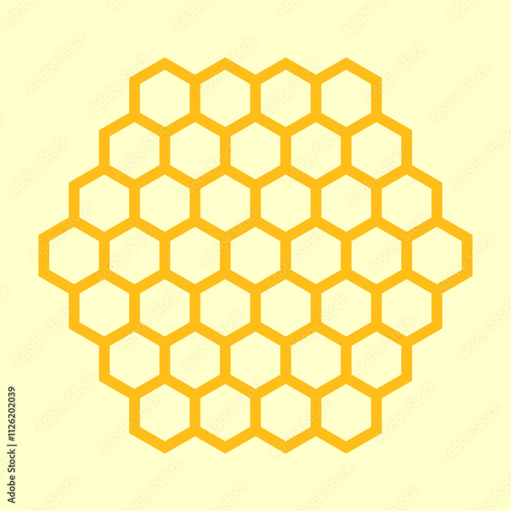 Honeycomb icon. Honey symbol. Vector illustration Honeycomb icon. Honey symbol. Vector illustration