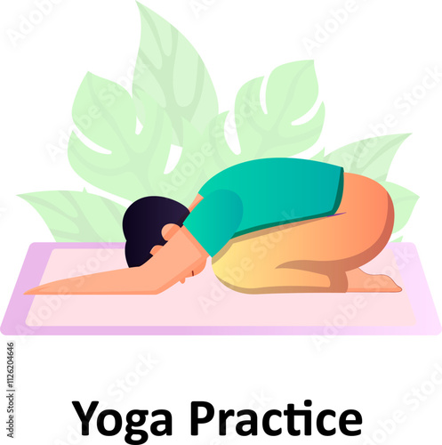 Yoga Practice:Vector illustration which can easily modify or edit which can easily modify or edit