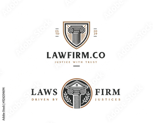 Vintage classic unique Legal and Law Firm logo template logo for justice business 