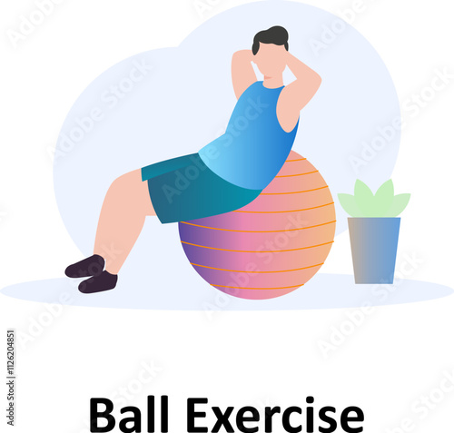 Ball Exercise:Vector illustration which can easily modify or edit which can easily modify or edit