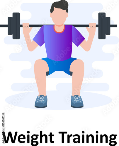 Weight Training:Vector illustration which can easily modify or edit which can easily modify or edit