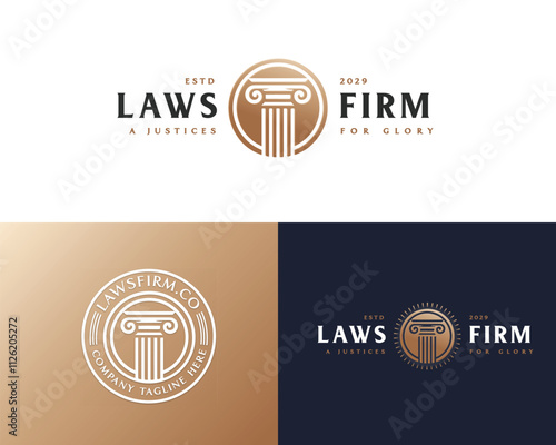 Vintage classic unique Legal and Law Firm logo template logo for justice business 
