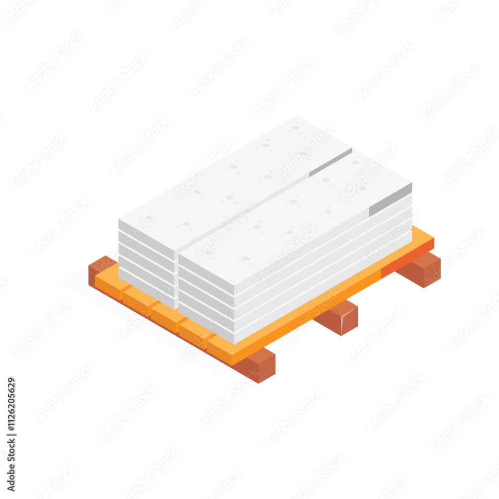 An amazing isometric icon of concrete Block, ready to use vector An amazing isometric icon of concrete Block, ready to use vector
