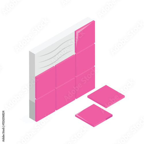 Get this amazing icon of tiling in modern isometric style