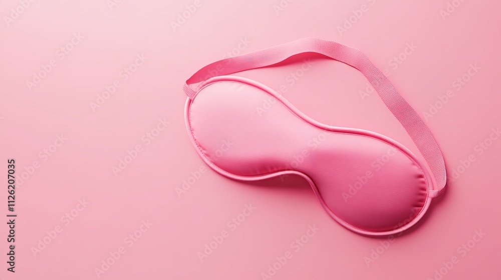 Pink Sleeping Eye Mask on a Pink Background. Top View Flat Lay
Pink Sleeping Eye Mask on a Pink Background. Top View Flat Lay