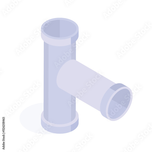 A tubular section or hollow cylinder for water supply, pipe icon