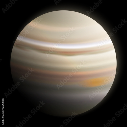 Jupiter Planet Realistic Illustration