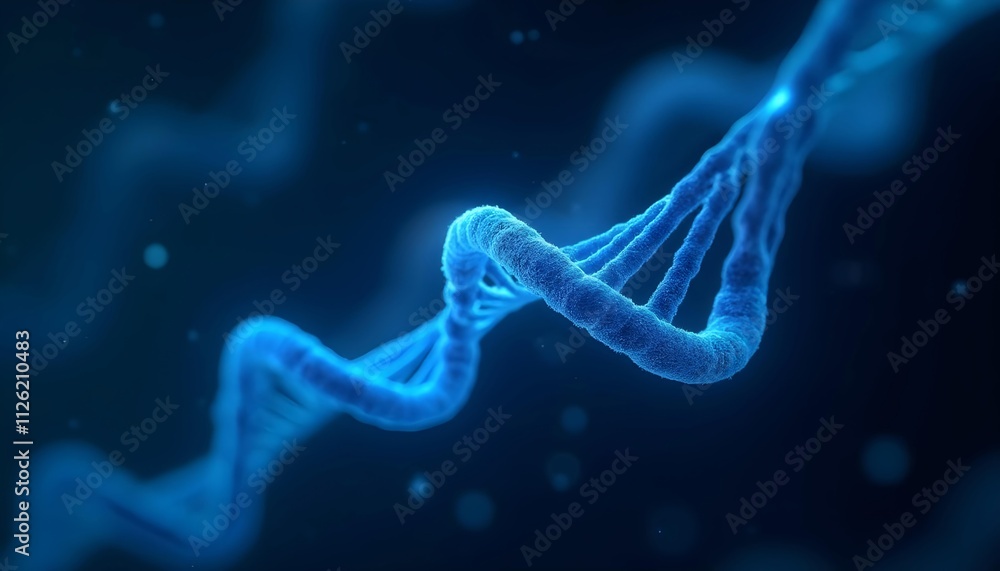 A pair of glowing blue chromosomes or DNA strands on a dark background, a classic scientific representation of visualizing chromosomes A pair of glowing blue chromosomes or DNA strands on a dark background, a classic scientific representation of visualizing chromosomes
