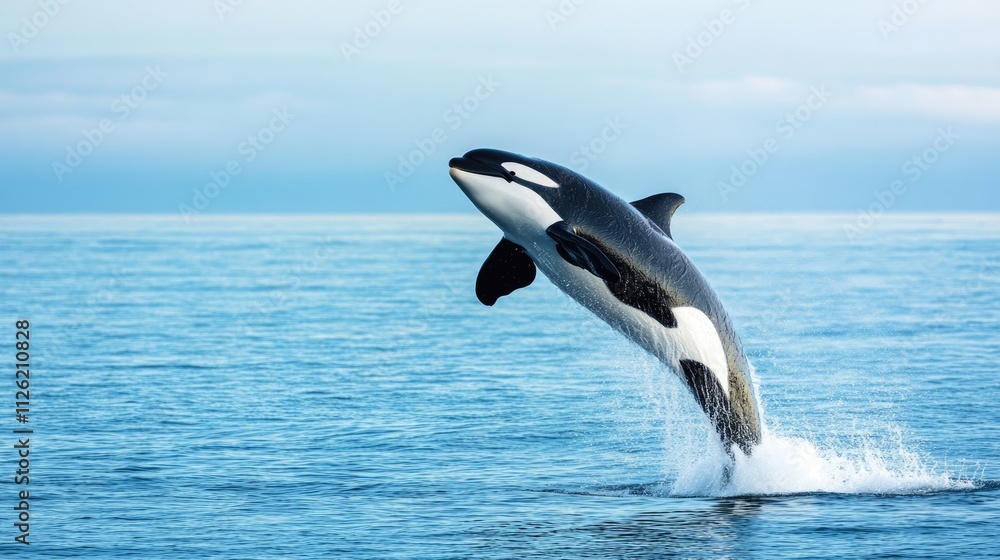 Fototapeta premium Orca Leaping from the Ocean