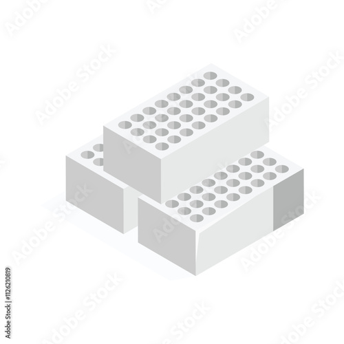 An amazing isometric icon of concrete Block, ready to use vector