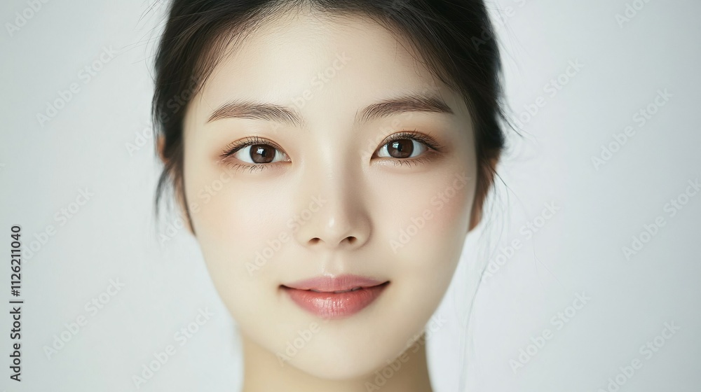 Young Woman Portrait Showing Flawless Skin and Makeup Young Woman Portrait Showing Flawless Skin and Makeup